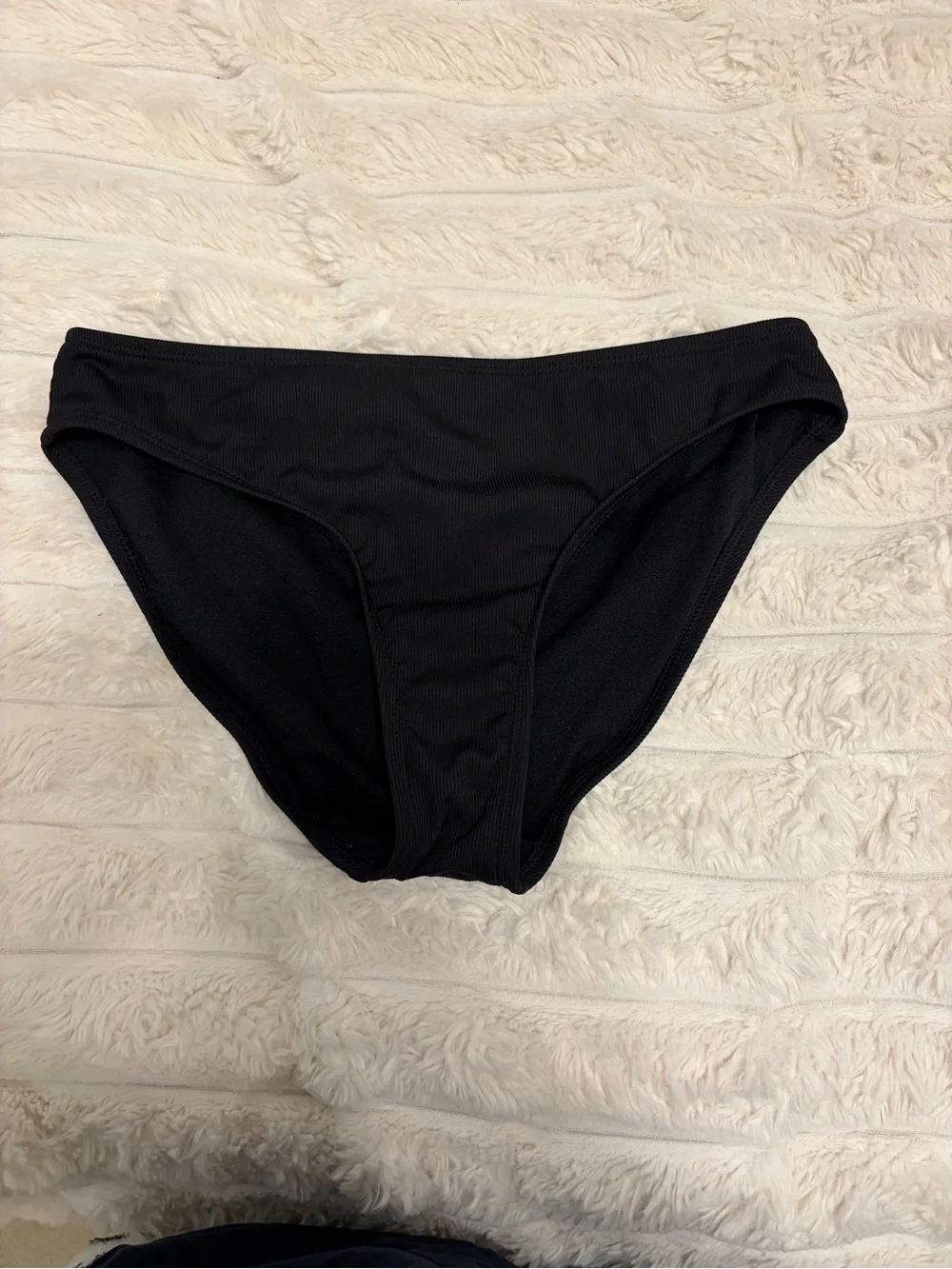 Shade & Shore Black Ribbed Bikini Bottom